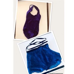 BUNDLE • Blue Ballet Skirt & Purple Leotard